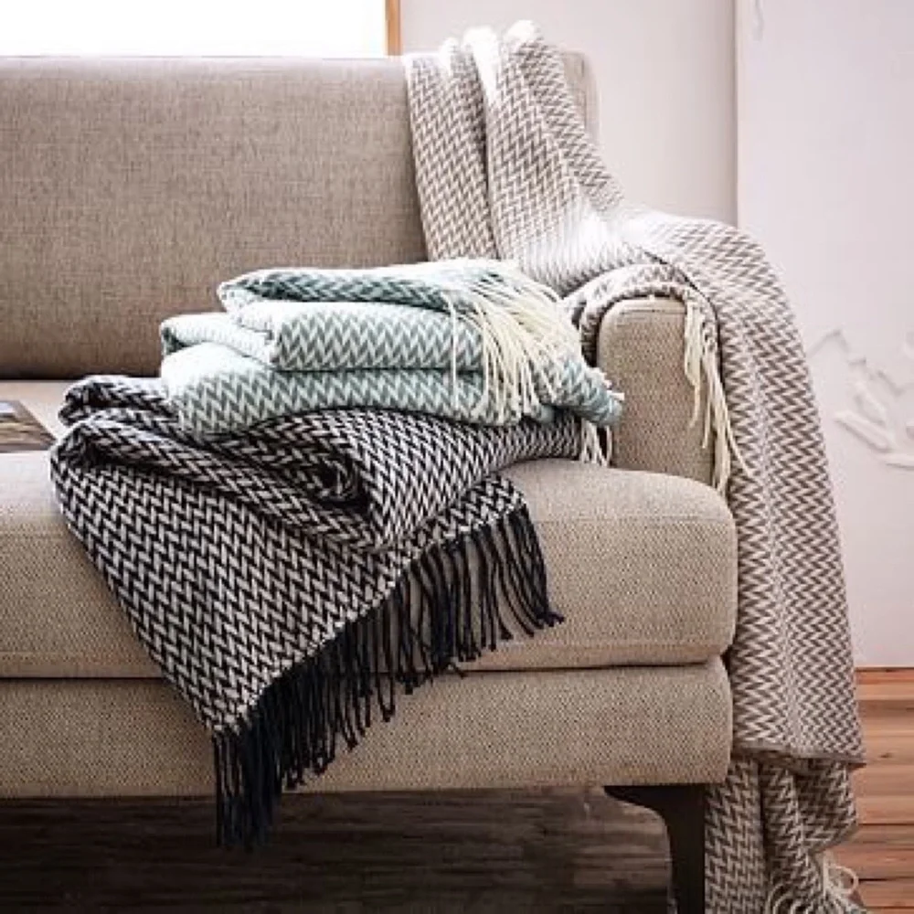 West Elm Warmest Throw Arrow Jacquard